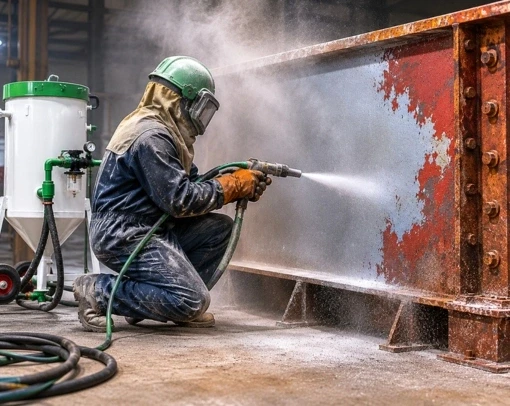 Sandblasting Paint Removal