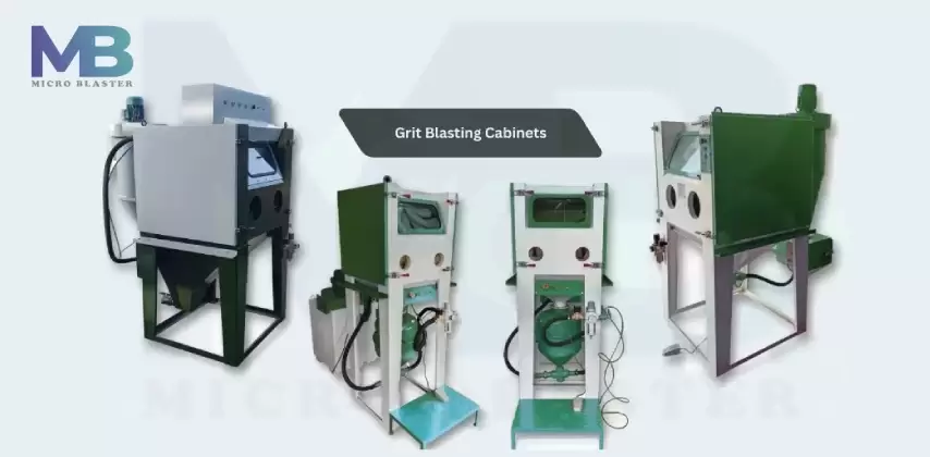 Grit blasting cabinet